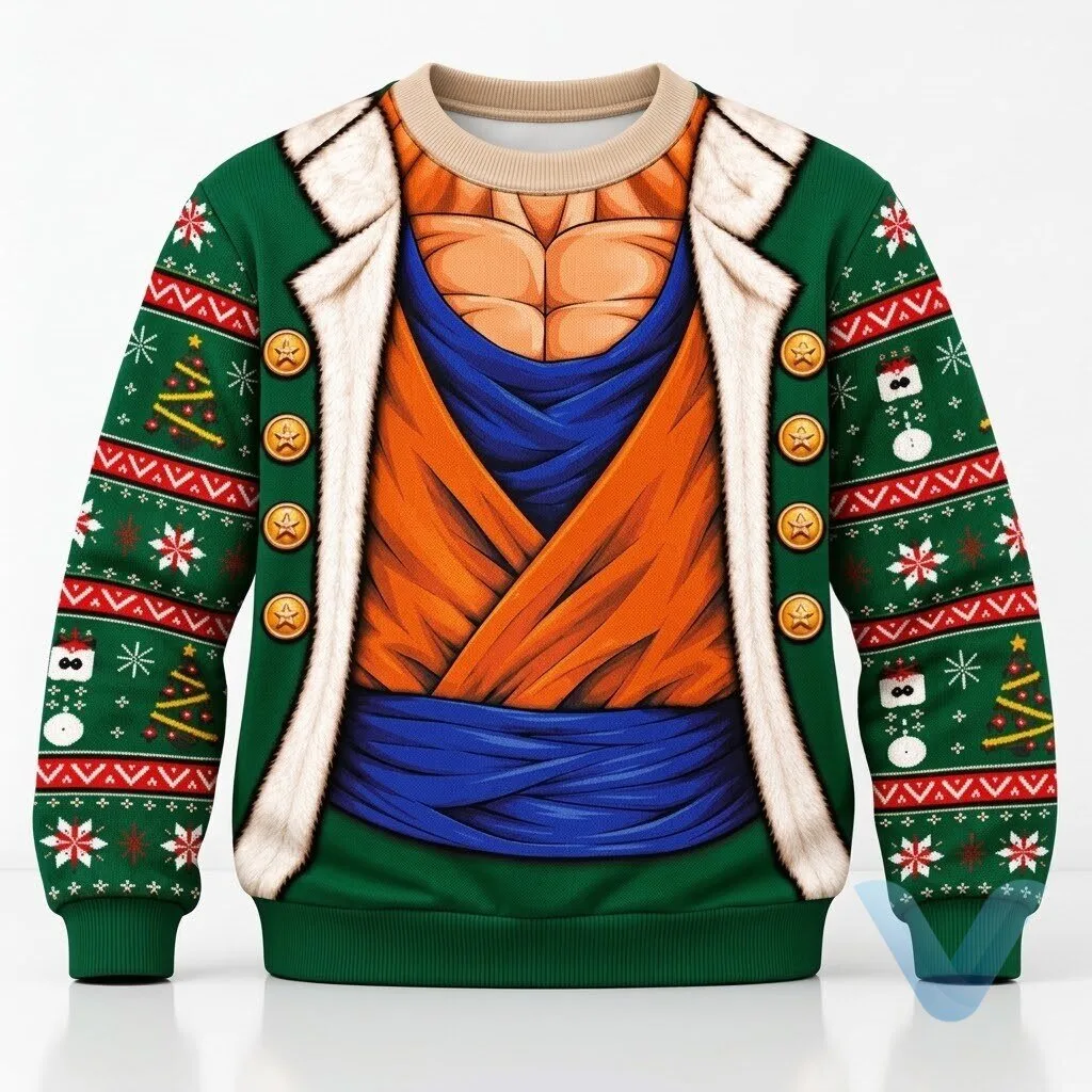 Home 6 Super Saiyan Goku Christmas 2026 Ugly Sweater sweatshirt