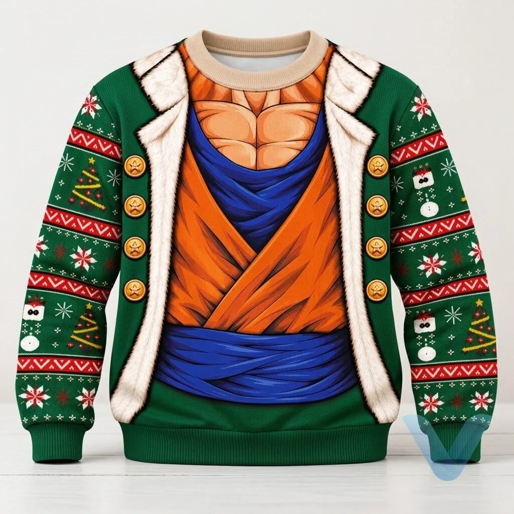 Super Saiyan Goku Christmas 2026 Ugly Sweater sweatshirt