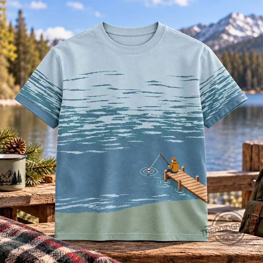 Vintage Fishing Pier Scene Sweatshirt Shirt 6 Vintage Fishing Pier Scene Sweatshirt Shirt