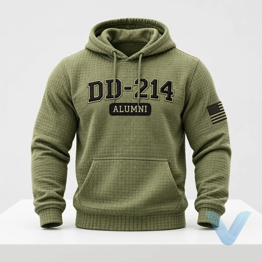 Veteran DD 214 Alumni Waffle Hoodie t shirt sweatshirt