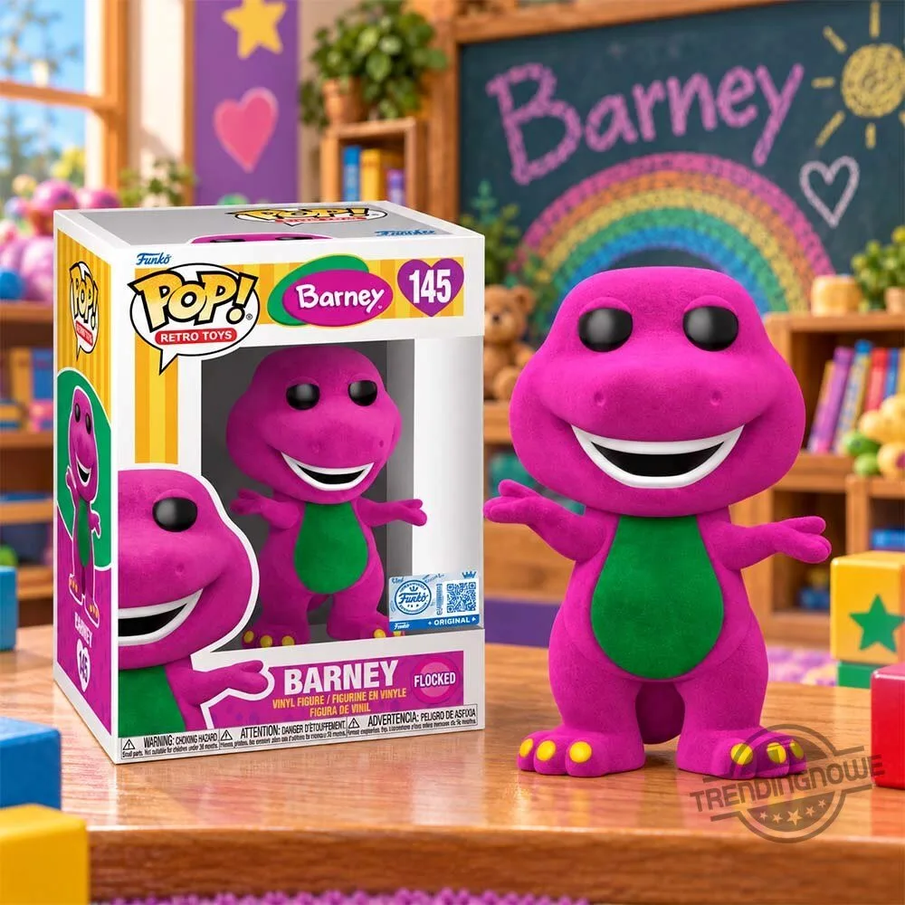 Barney The Dinosaur Barney Flocked Vinyl Funko Pop Figure 6 Barney The Dinosaur Barney Flocked Vinyl Funko Pop Figure