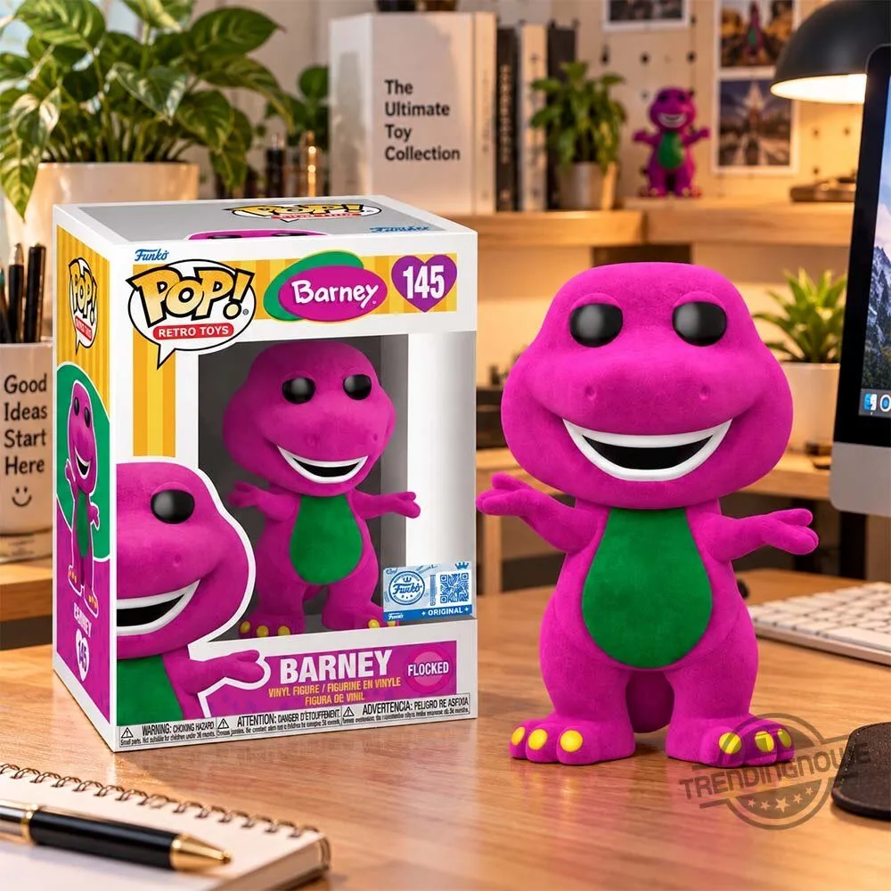 Barney The Dinosaur Barney Flocked Vinyl Funko Pop Figure 8 Barney The Dinosaur Barney Flocked Vinyl Funko Pop Figure