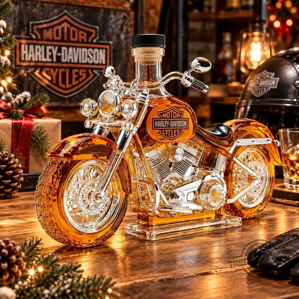 Throttle Pour Motorcycle Whiskey Bottle Decanter 6 Throttle Pour Motorcycle Whiskey Bottle Decanter