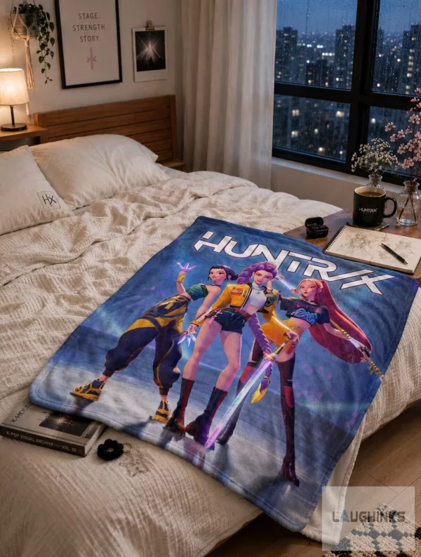 HUNTR/X kpop demon hunters x funko fleece blanket