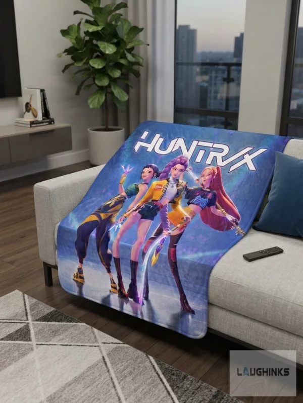 HUNTR/X kpop demon hunters x funko fleece blanket