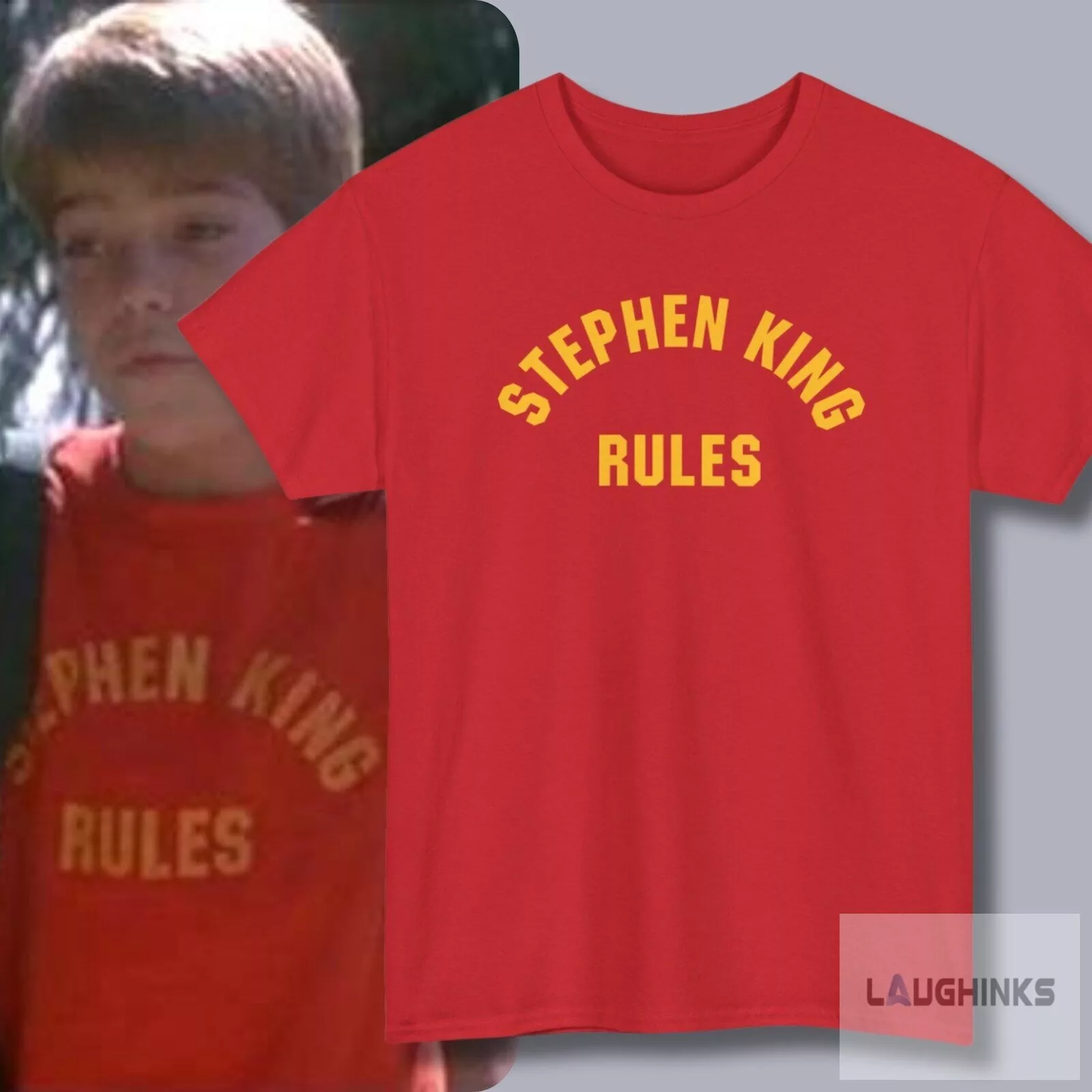 Stephen King Rules t-shirt by Sean Crenshaw in The Monster Squad 3 Stephen King Rules t-shirt by Sean Crenshaw in The Monster Squad