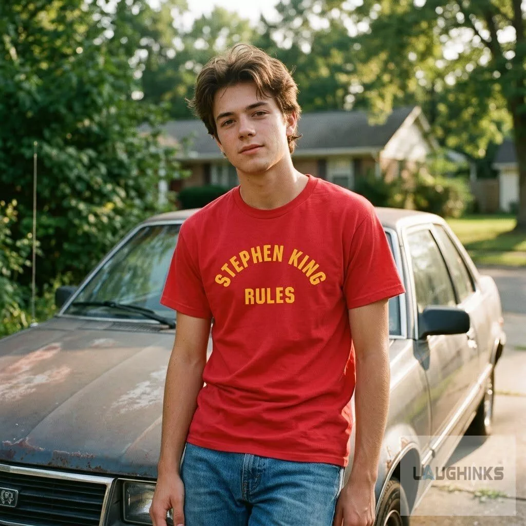 Stephen King Rules t-shirt by Sean Crenshaw in The Monster Squad 4 Stephen King Rules t-shirt by Sean Crenshaw in The Monster Squad