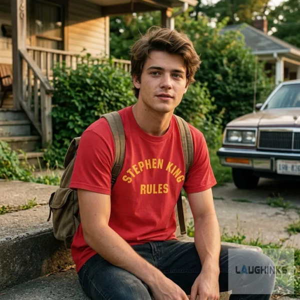 Stephen King Rules t-shirt by Sean Crenshaw in The Monster Squad 2 Stephen King Rules t-shirt by Sean Crenshaw in The Monster Squad