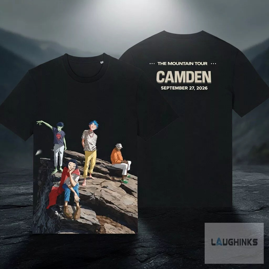 Gorillaz "The Mountain Tour" 2026 t-shirt with custom tour location/date text on the back 8 Gorillaz "The Mountain Tour" 2026 t-shirt with custom tour location/date text on the back