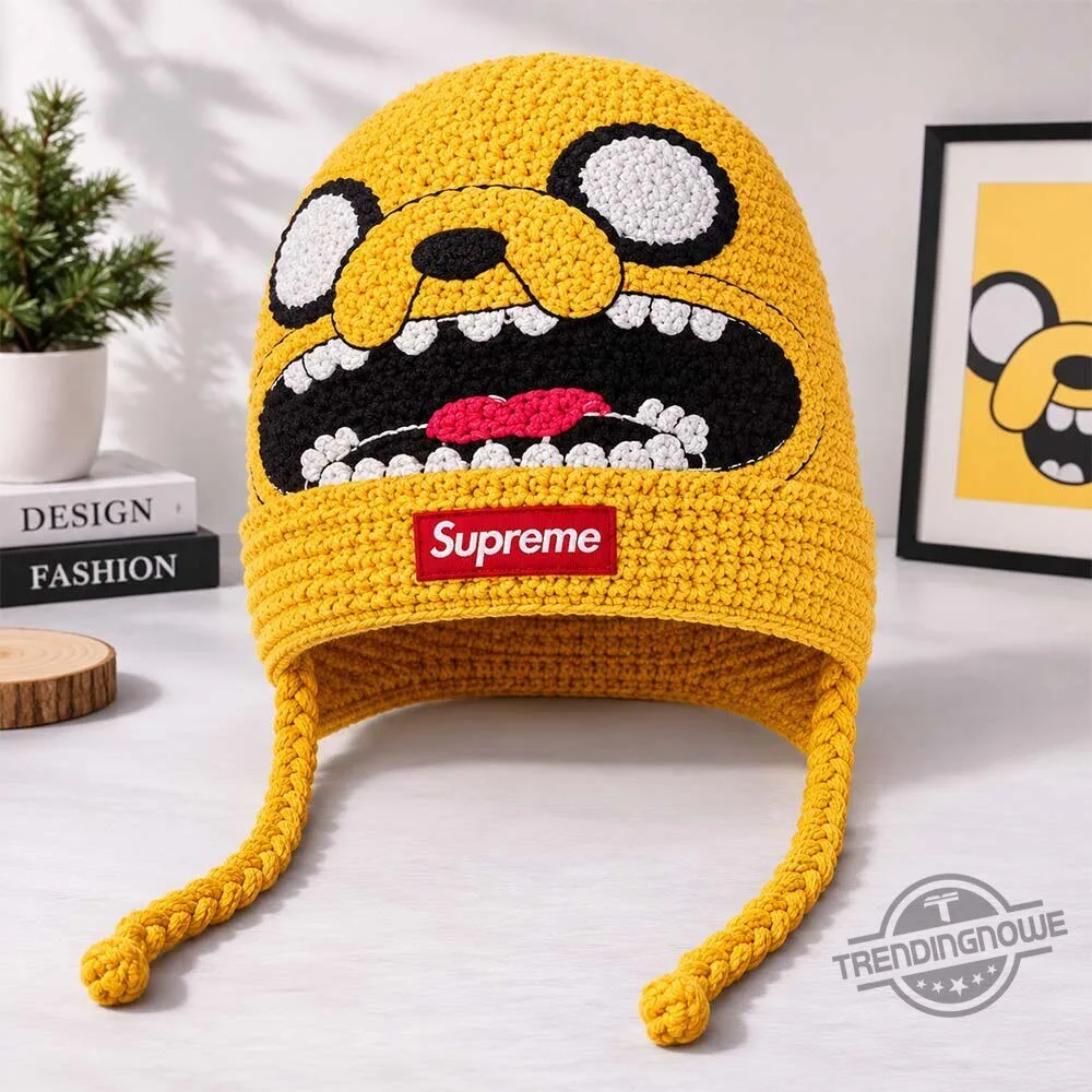 Supreme x Adventure Time Jake The Dog Crochet Knit Beanie Hat 6 Supreme x Adventure Time Jake The Dog Crochet Knit Beanie Hat