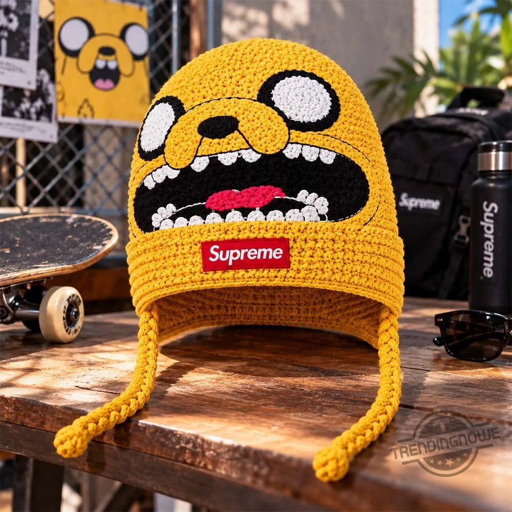 Supreme x Adventure Time Jake The Dog Crochet Knit Beanie Hat 7 Supreme x Adventure Time Jake The Dog Crochet Knit Beanie Hat