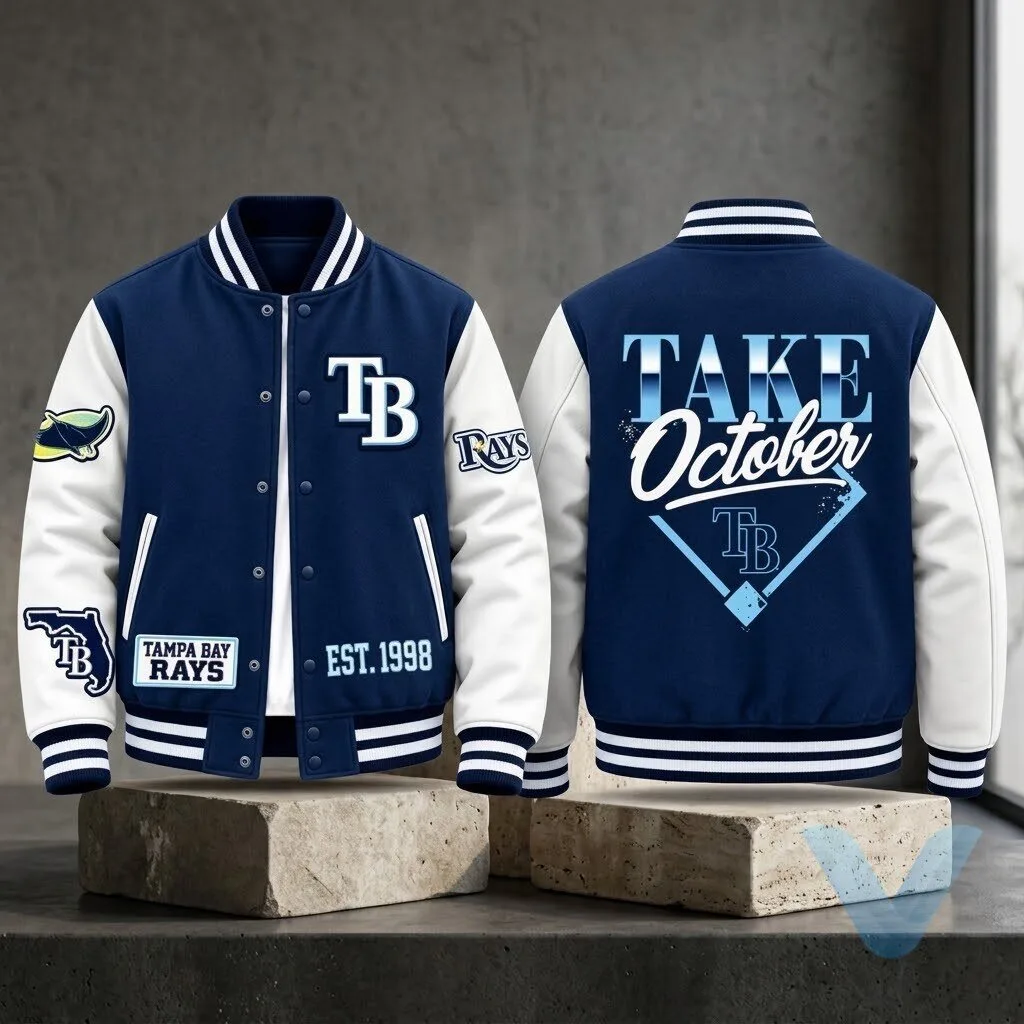 Tampa Bay Rays TB Rays Take October 2026 Baseball Jacket 1 Tampa Bay Rays TB Rays Take October 2026 Baseball Jacket