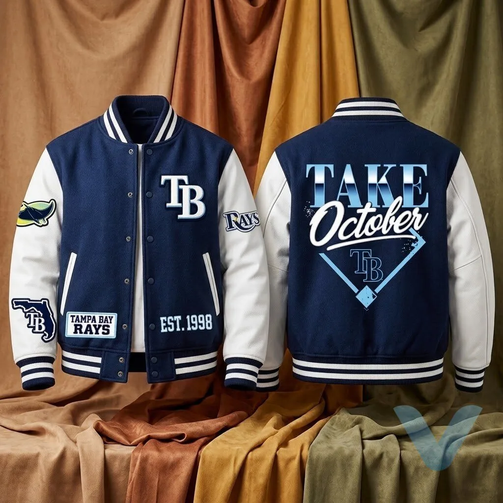 Tampa Bay Rays TB Rays Take October 2026 Baseball Jacket 8 Tampa Bay Rays TB Rays Take October 2026 Baseball Jacket