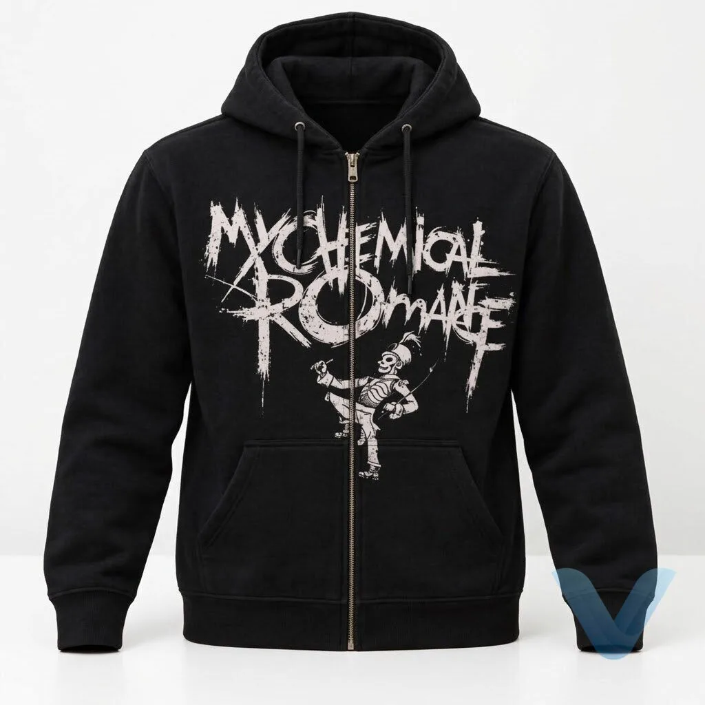 JJ McCarthy My Chemical Romance Skeleton Zip Hoodie