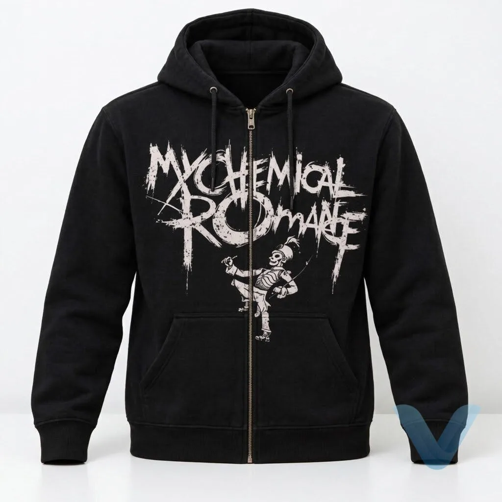 JJ McCarthy My Chemical Romance Skeleton Zip Hoodie 8 JJ McCarthy My Chemical Romance Skeleton Zip Hoodie