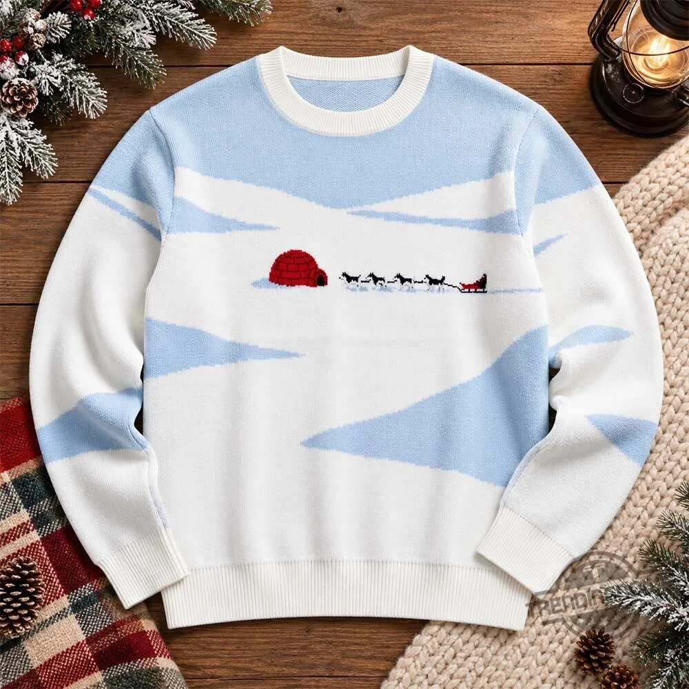 Igloo 2026 Winter Wonderland Snowy Landscape Ugly Sweater Shirt