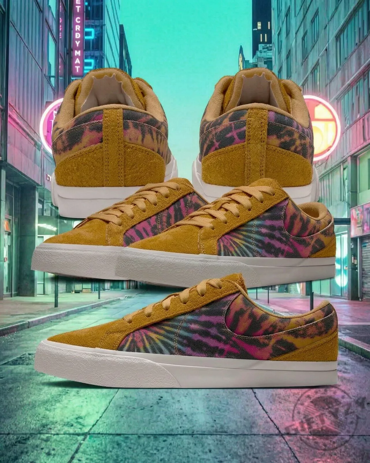 Nike Blazy Tie Dye Dark graphic shoes