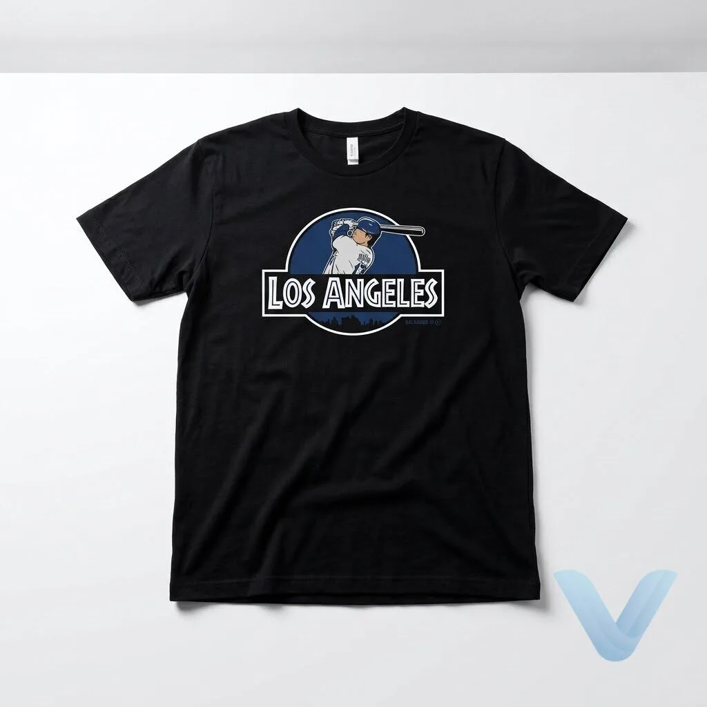 Kike Hernandez Jurassic World logo Shohei Ohtani Los Angeles T shirt
