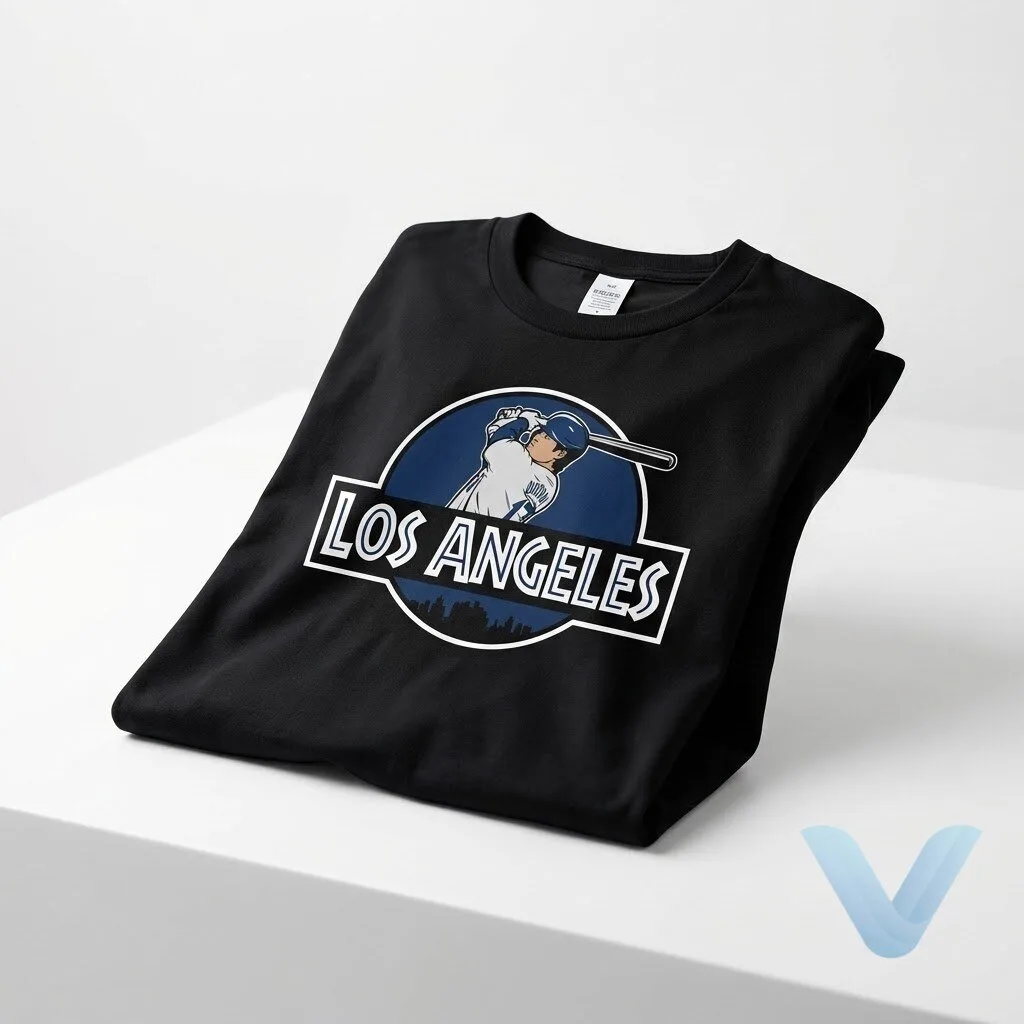 Kike Hernandez Jurassic World logo Shohei Ohtani Los Angeles T shirt Kike Hernandez Jurassic World logo Shohei Ohtani Los Angeles T shirt – image 3 of 5