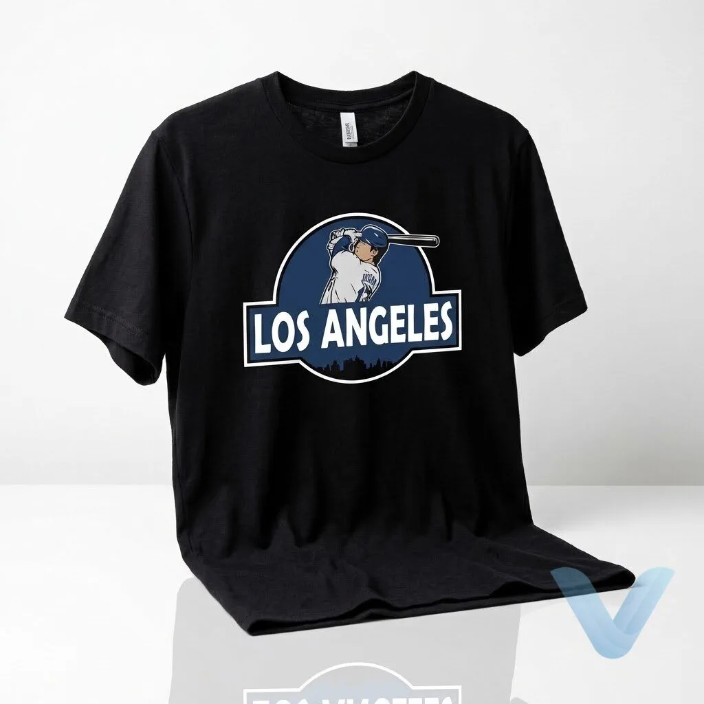 Kike Hernandez Jurassic World logo Shohei Ohtani Los Angeles T shirt Kike Hernandez Jurassic World logo Shohei Ohtani Los Angeles T shirt – image 4 of 5