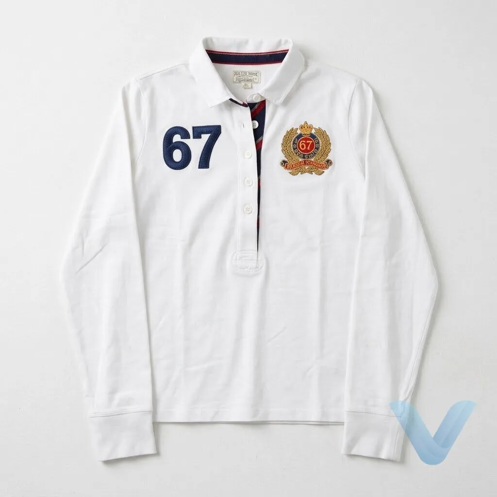 CORTIS James 1990s Ralph Lauren White Buttoned 67 Crest Longsleeve Polo shirt 12 CORTIS James 1990s Ralph Lauren White Buttoned 67 Crest Longsleeve Polo shirt replica