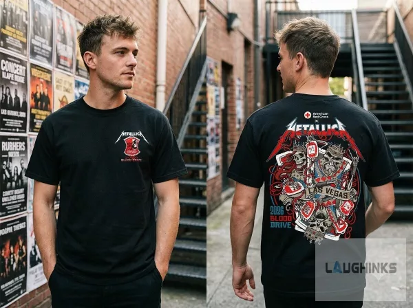 2026 Metallica x Red Cross Squindo Las Vegas Exclusive T-shirt