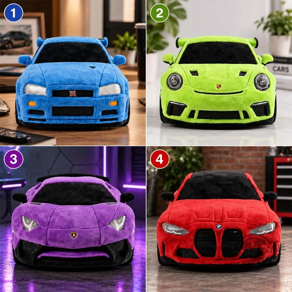 Plushcarz Nissan GT-R Porsche Lamborghini And BMW Sports Car Plush Toy Collection 7 Plushcarz Nissan GT-R Porsche Lamborghini And BMW Sports Car Plush Toy Collection