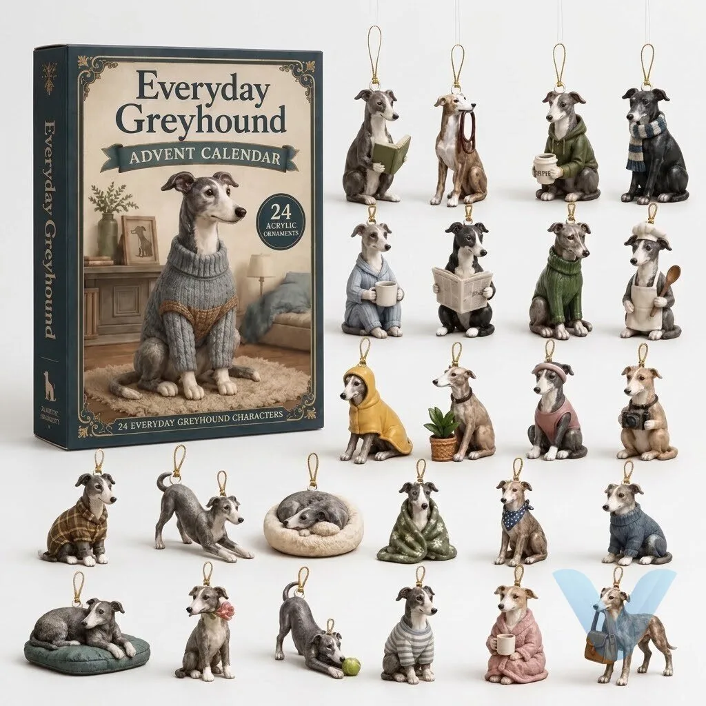 Greyhound Advent Calendar 2026 Acrylic Dog Charms Sighthound Lover Gift 24 Day 2 Greyhound Advent Calendar 2026 Acrylic Dog Charms Sighthound Lover Gift 24 Day