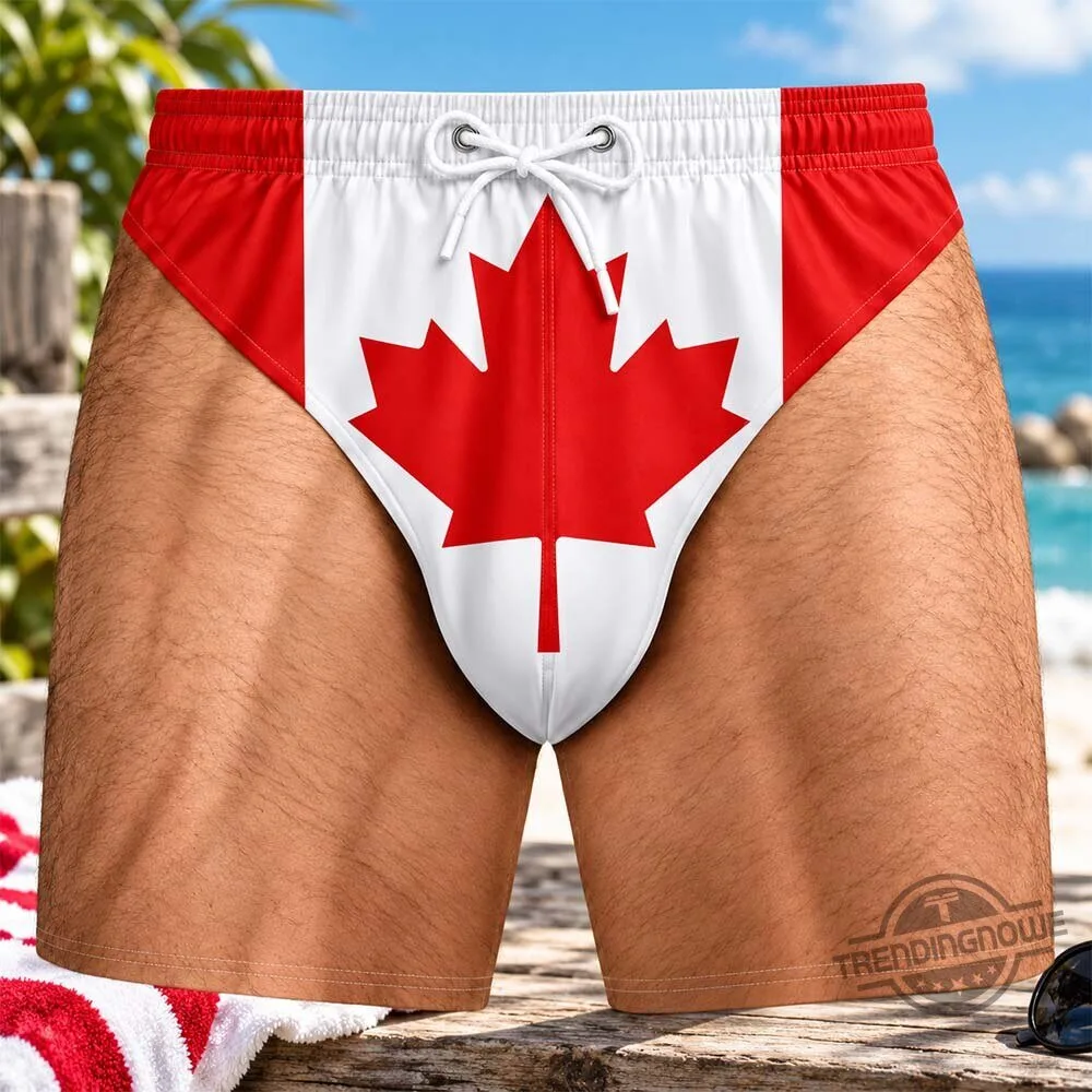 Skinny Dip Trunks Canada Flag Maple Leaf Funny Hawaiian Shorts 2026