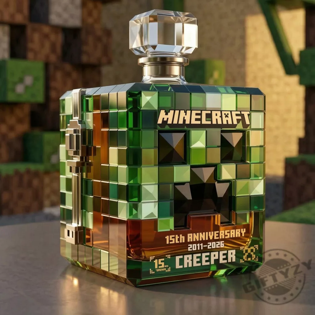 "Celebrate Iconic Anniversaries with Unique Collectibles and Festive Gifts" 1 Minecraft 15th Anniversary Whiskey Decanter Bottle