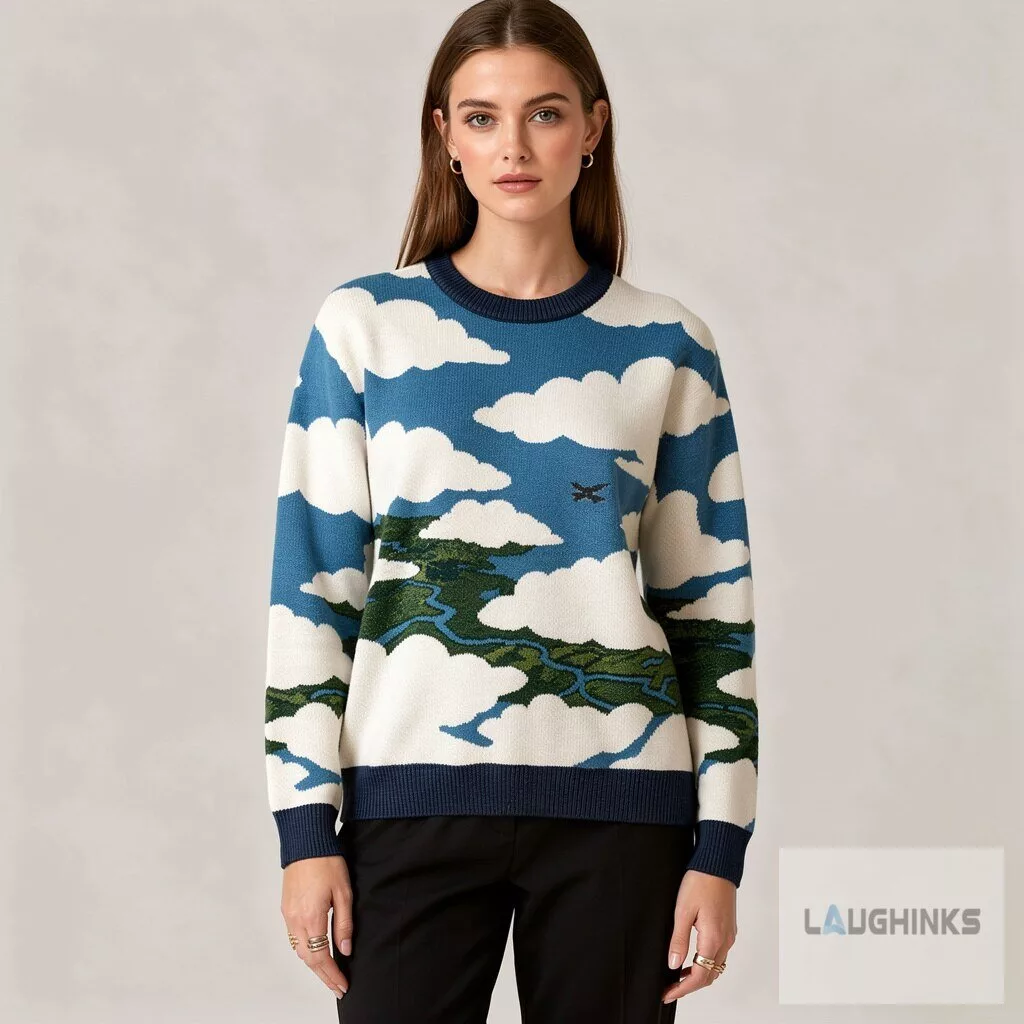 Ugly Christmas Sweater Sky Cloud Airplane Graphic Apparel 6 Ugly Christmas Sweater Sky Cloud Airplane Graphic Apparel