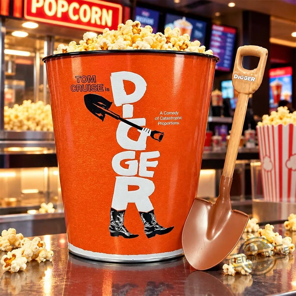 Tom Cruise Digger Movie Popcorn Bucket And Shovel Scoop Set Limited Edition