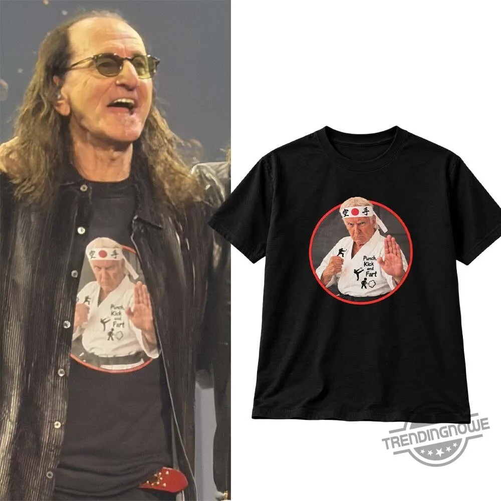 Seattle Night 2 Geddy Lee Donald Trump Karate Punch Kick And Fart Shirt
