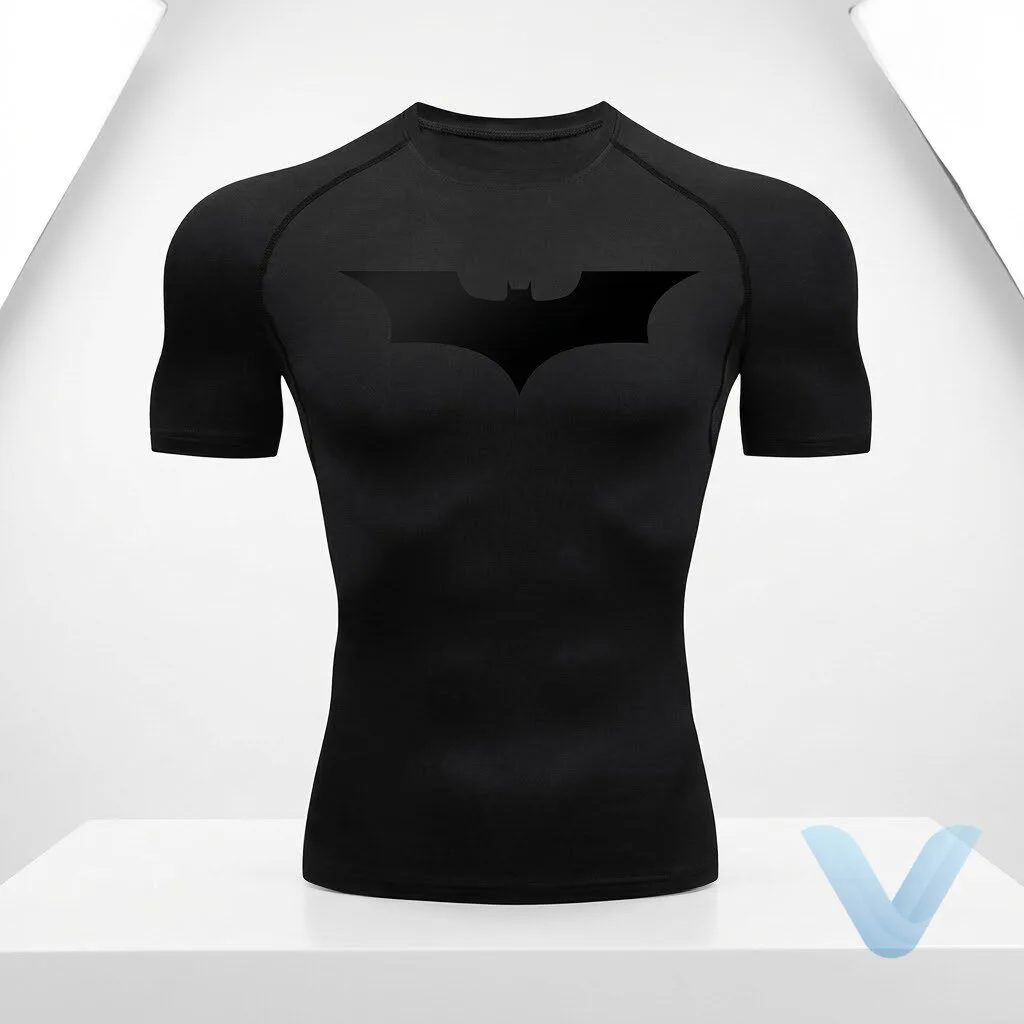 Short Sleeve Batman Compression Shirt 5 Short Sleeve Batman Compression Shirt