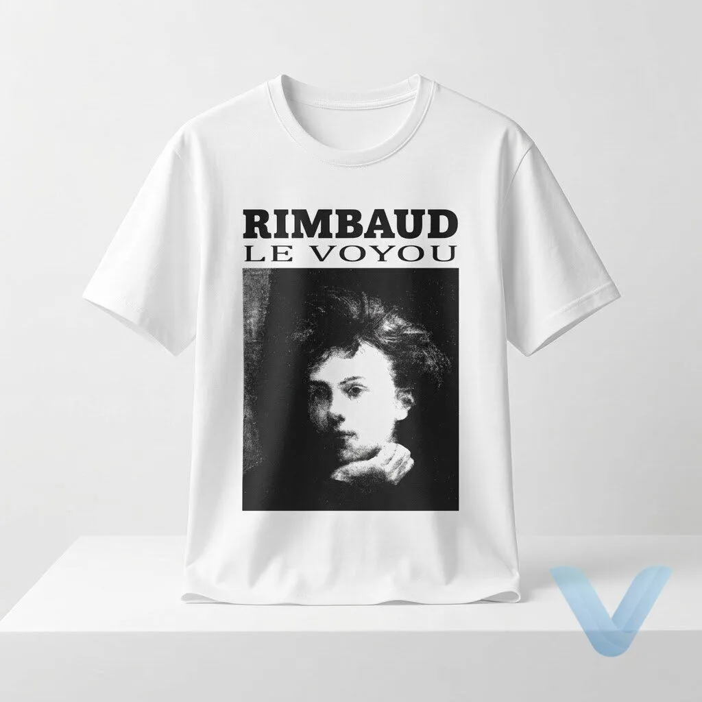 BTS Jungkook Rimbaud Le Voyou graphic-print T shirt Arthur Rimbaud French Poet Tee BTS Jungkook Rimbaud Le Voyou graphic-print T shirt Arthur Rimbaud French Poet Tee