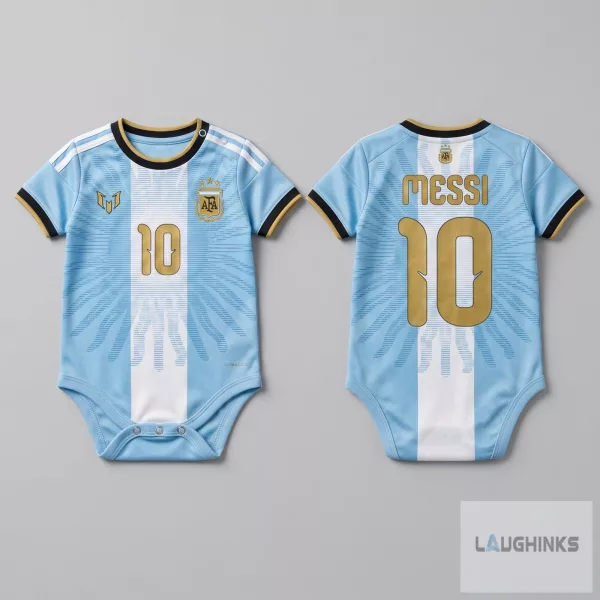 2026 2027 Argentina Messi No 10 Special Edition Player Version Soccer Jersey Bodysuit for Babies