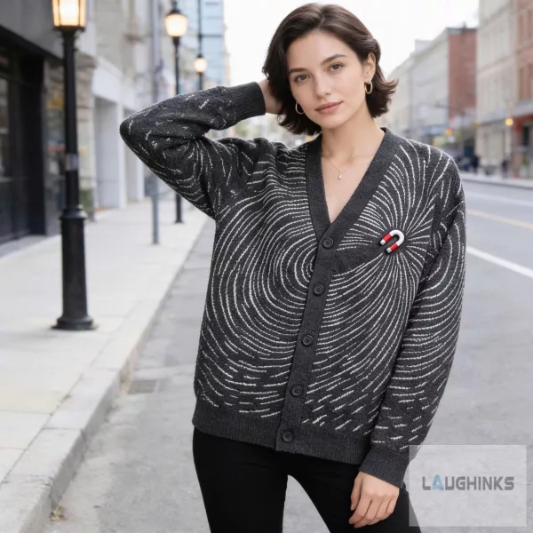 Magnetic Field Magnet Graphic Cardigan Sweater 4 Magnetic Field Magnet Graphic Cardigan Sweater