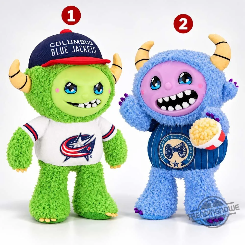 Columbus Blue Jackets Knucklehead And Loudmouth Plush Toy 8 Columbus Blue Jackets Knucklehead And Loudmouth Plush Toy