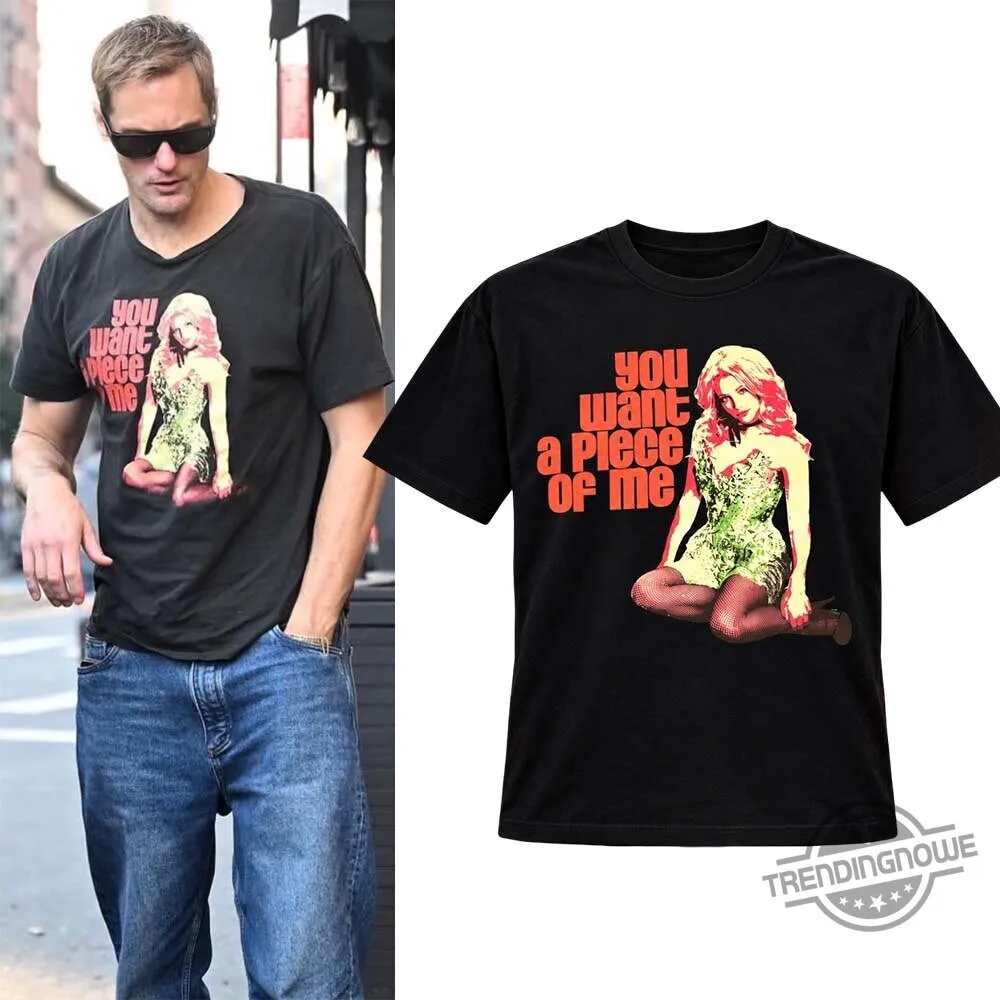 Alexander Skarsgard Wearing Britney Spears You Want A Piece Of Me Shirt
