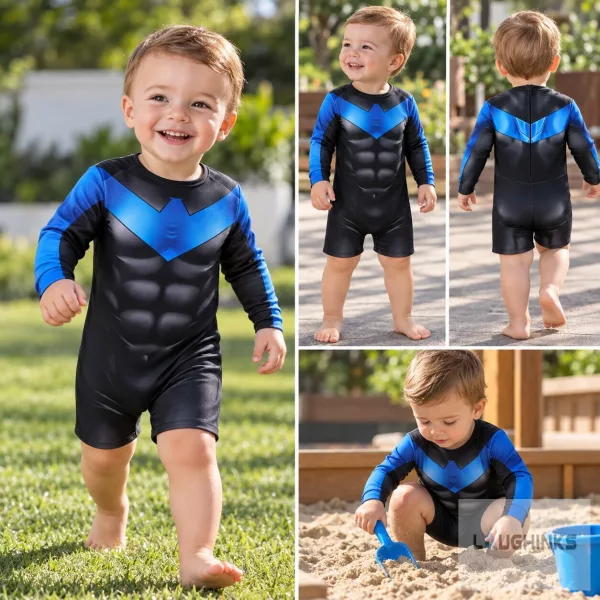 Dick Grayson 2026 Nightwing Cosplay Costume AOP Baby Romper