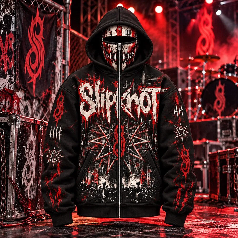 RiffHoods Heavy Metal Band KISS Slipknot AC DC Iron Maiden Full Zip Up Mask Hoodie 13 RiffHoods Heavy Metal Band KISS Slipknot AC DC Iron Maiden Full Zip Up Mask Hoodie
