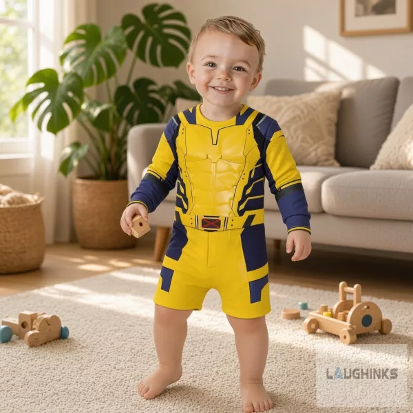 Hugh Jackman Deadpool 3 Wolverine Cosplay Costume Baby Romper