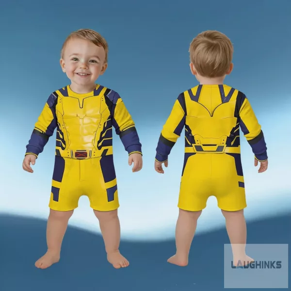 Hugh Jackman Deadpool 3 Wolverine Cosplay Costume Baby Romper