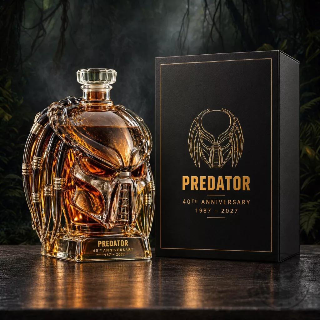 Predator Galactic Hunter 40th Anniversary Mask Whiskey Decanter Bottle