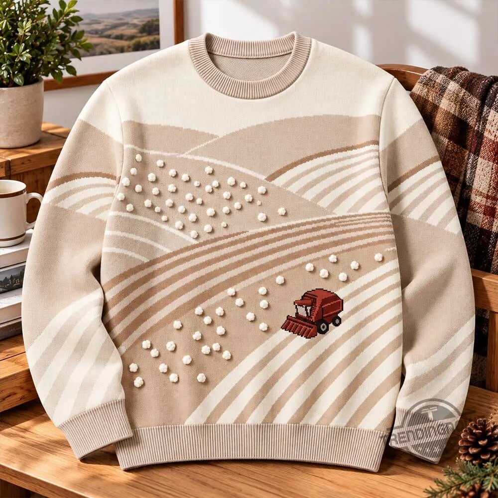 Farm Cotton Tractor Christmas Sweater Shirt 8 Farm Cotton Tractor Christmas Sweater Shirt