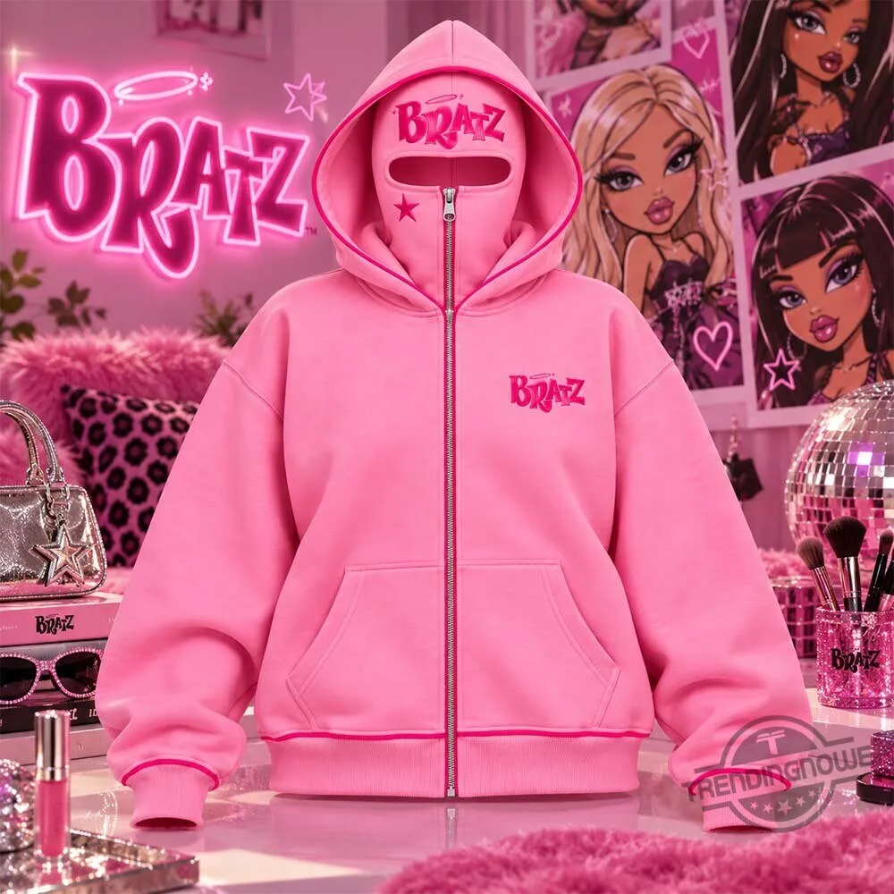 DollHoods Bratz Balaclava Full Zip Hoodie Shirt