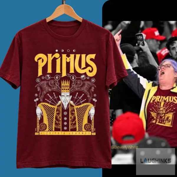Primus Band Shirt No Kings Shirt by a Lady in Trump’s rally