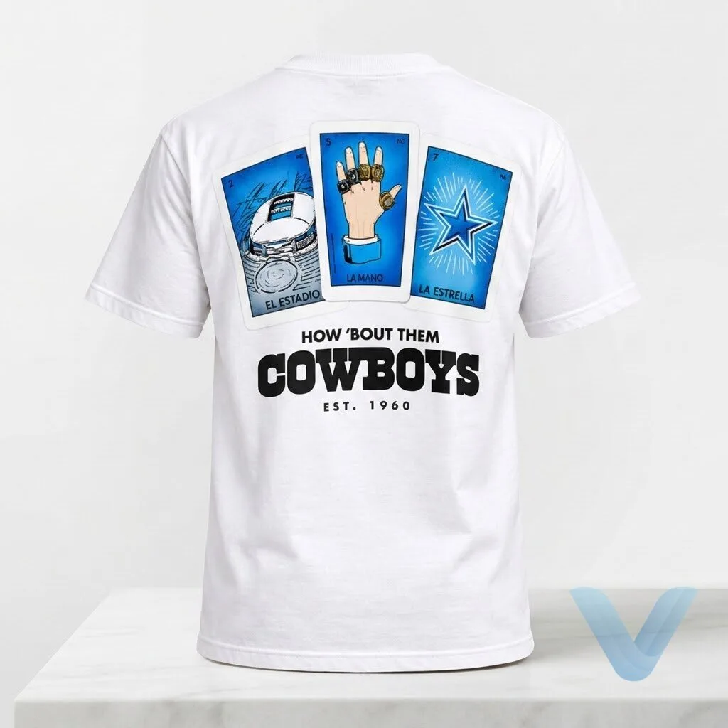 2026 Cowboys How Bout Them Cowboys Est 1960 Loteria T Shirt 2026 Cowboys How Bout Them Cowboys Est 1960 Loteria T Shirt – image 2 of 4