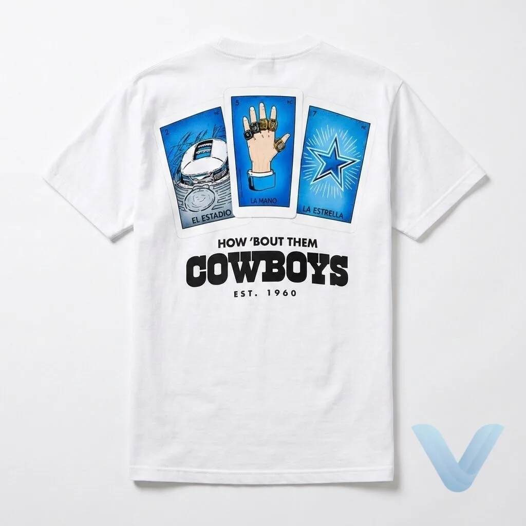 2026 Cowboys How Bout Them Cowboys Est 1960 Loteria T Shirt 2026 Cowboys How Bout Them Cowboys Est 1960 Loteria T Shirt – image 3 of 4