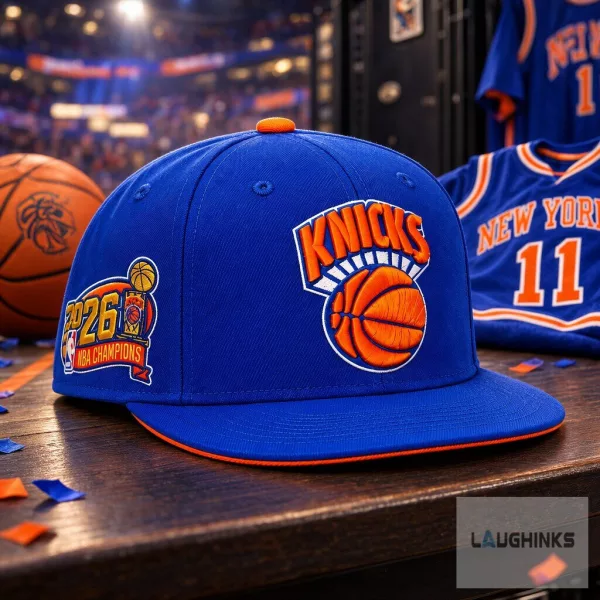 New York Knicks 2026 NBA Champions Side Patch Baseball Cap